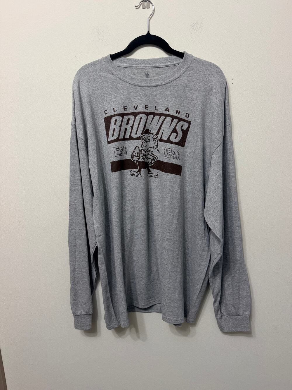 NWOT Junk Food Clothing Cleveland Browns long sleeve T-shirt Size XXL